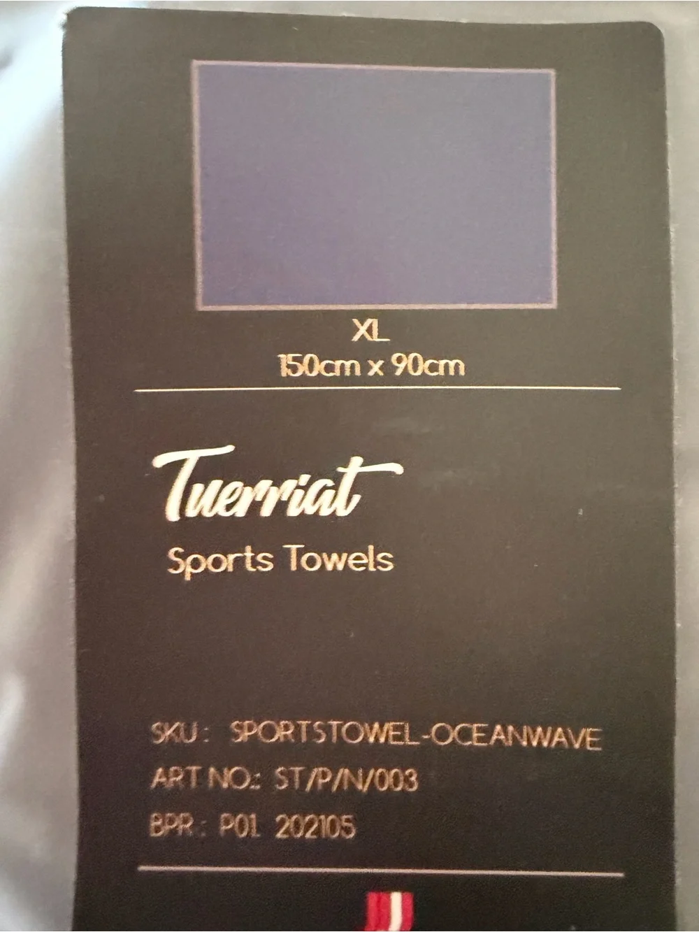 Tuerriat Blue Sports Towel NWT